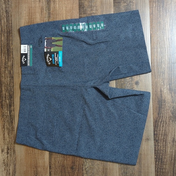 *NWT* Callaway Stretch Active Waistband Golf Shorts Size 40x9" in Caviar Blue - Picture 2 of 6